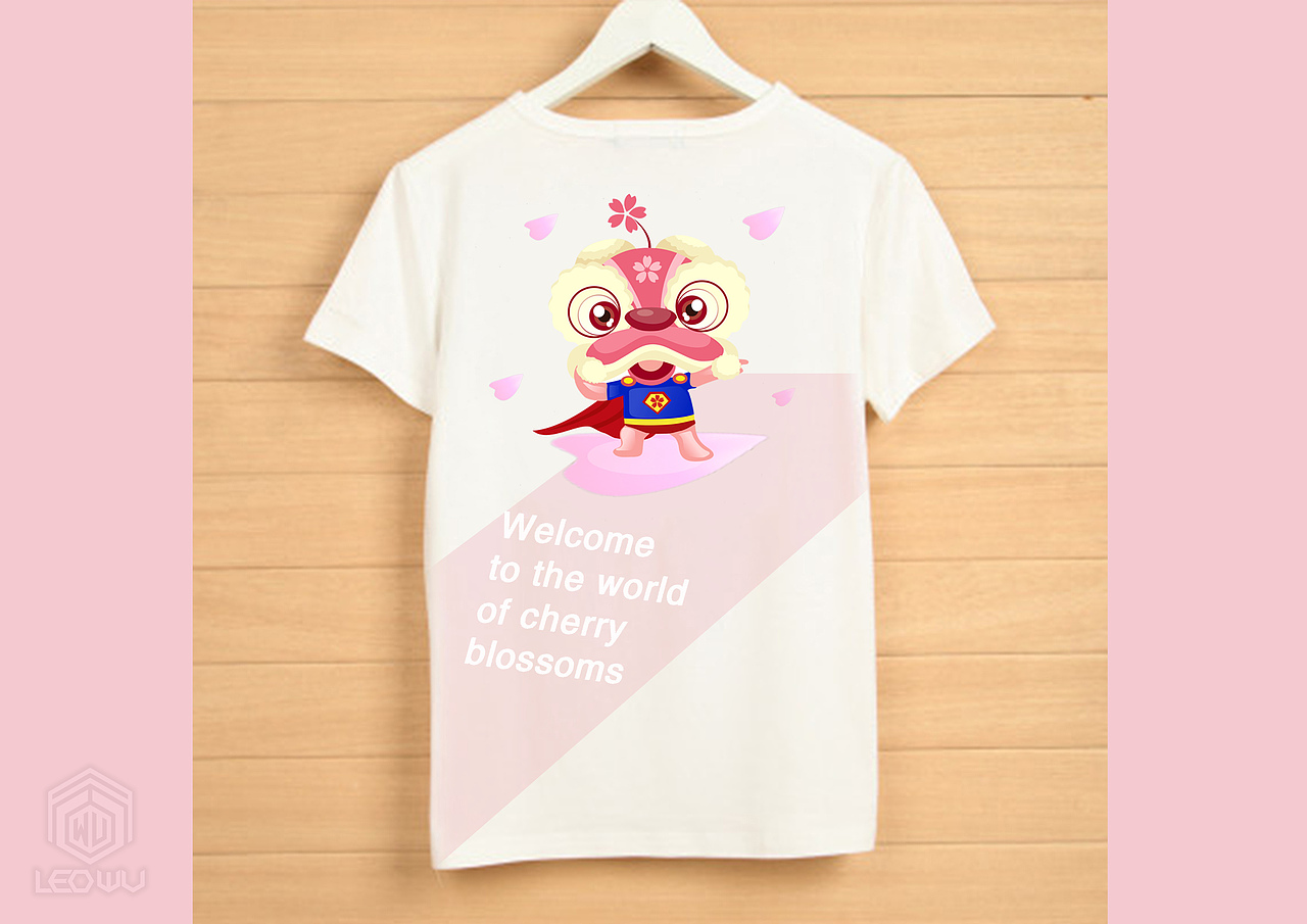 中国风樱花舞狮卡通IP《樱樱怪》