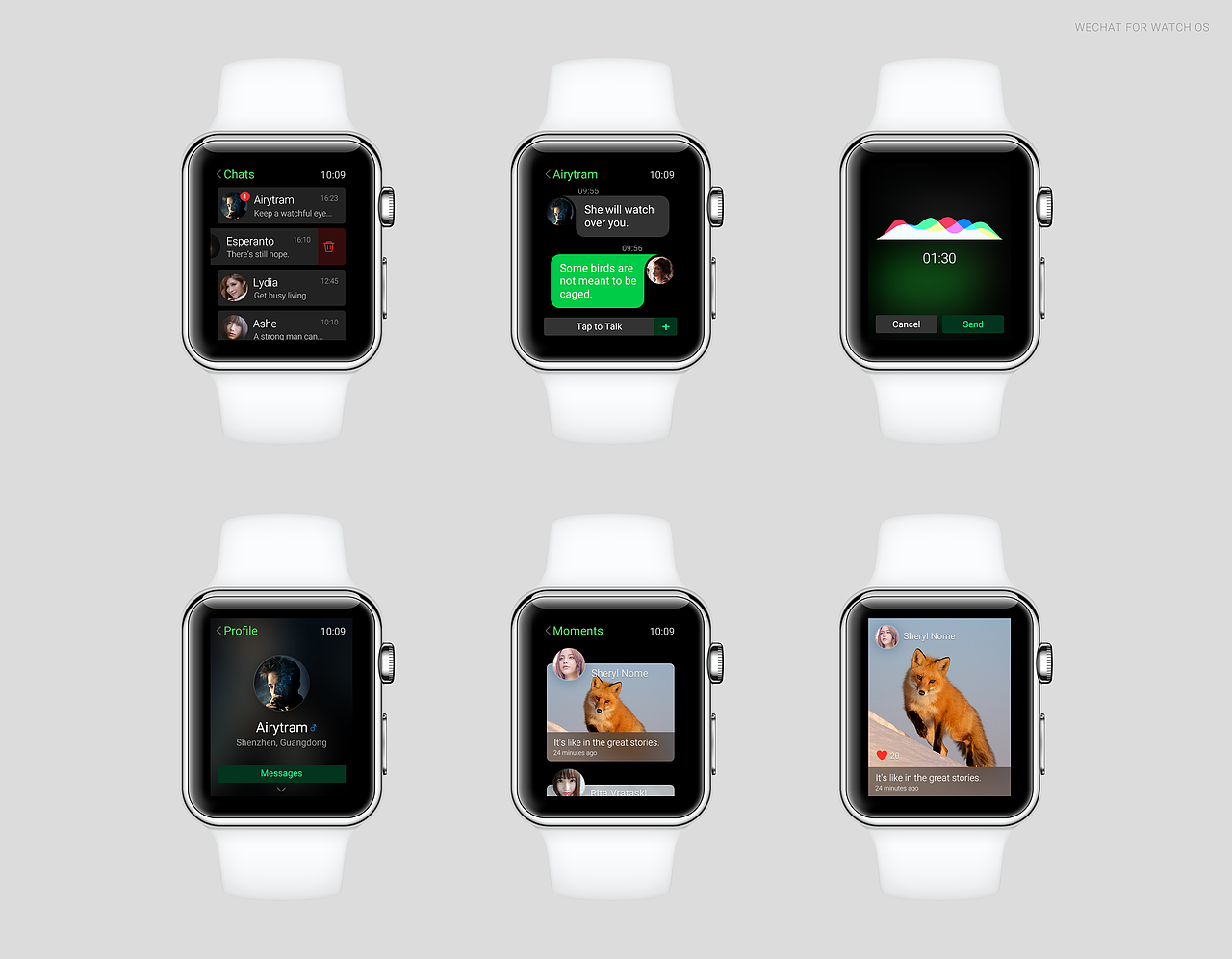 微信 Apple Watch（图ZMjQ1OTQ2ODA=） - APP界面 - 站酷设计师ponyodora原创素材 - 站酷ZCOOL