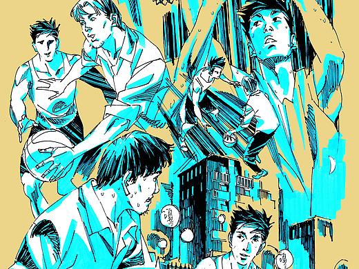 《离夏》单页作画过程（个人主页-ZNDIzMzA5MTY=） - 单幅漫画 - 站酷设计师自然笔触原创素材 - 站酷ZCOOL