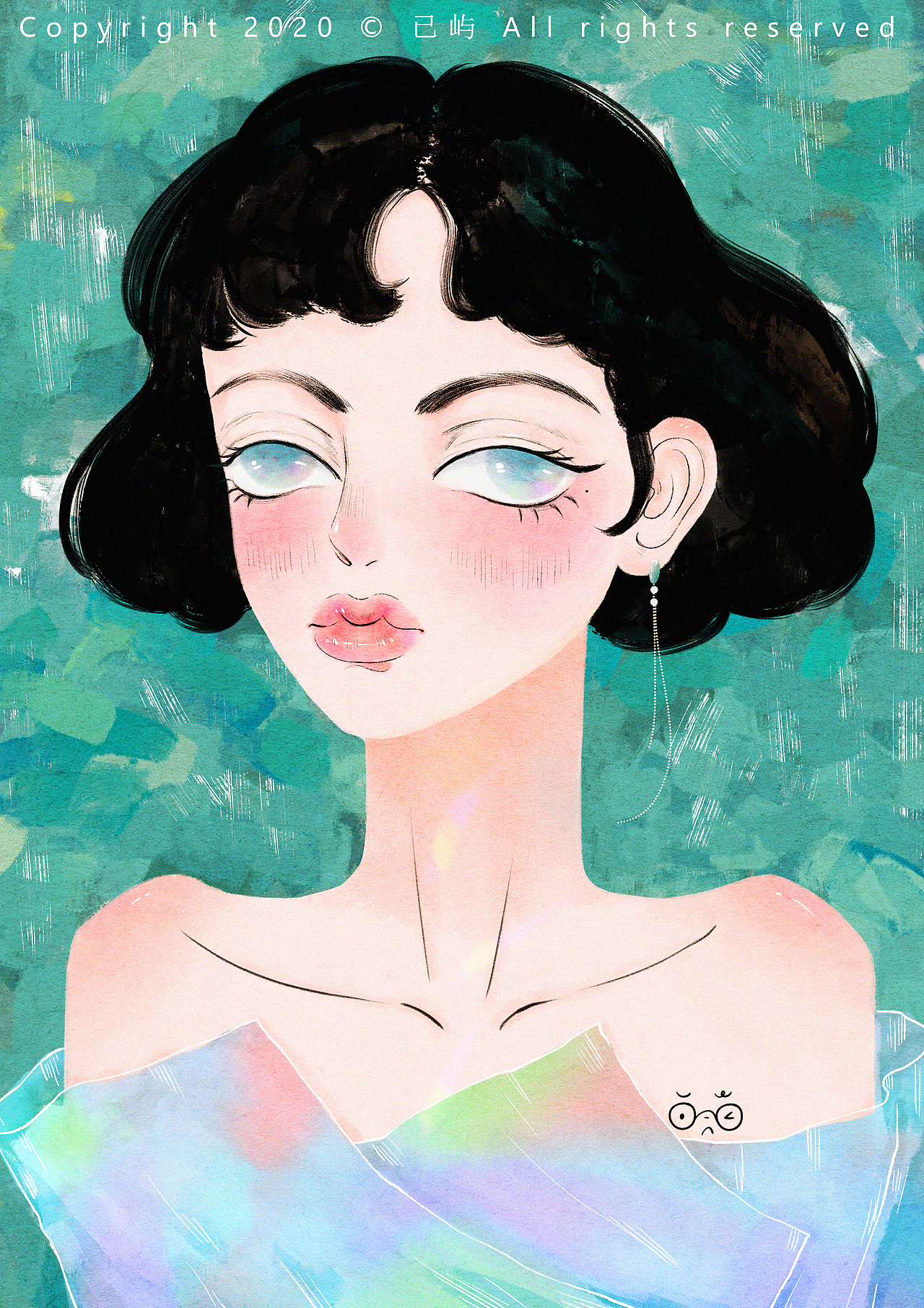 女孩（图ZMjAyOTA2MjA0） - 艺术插画 - 站酷设计师已屿_Yiuuu原创素材 - 站酷ZCOOL