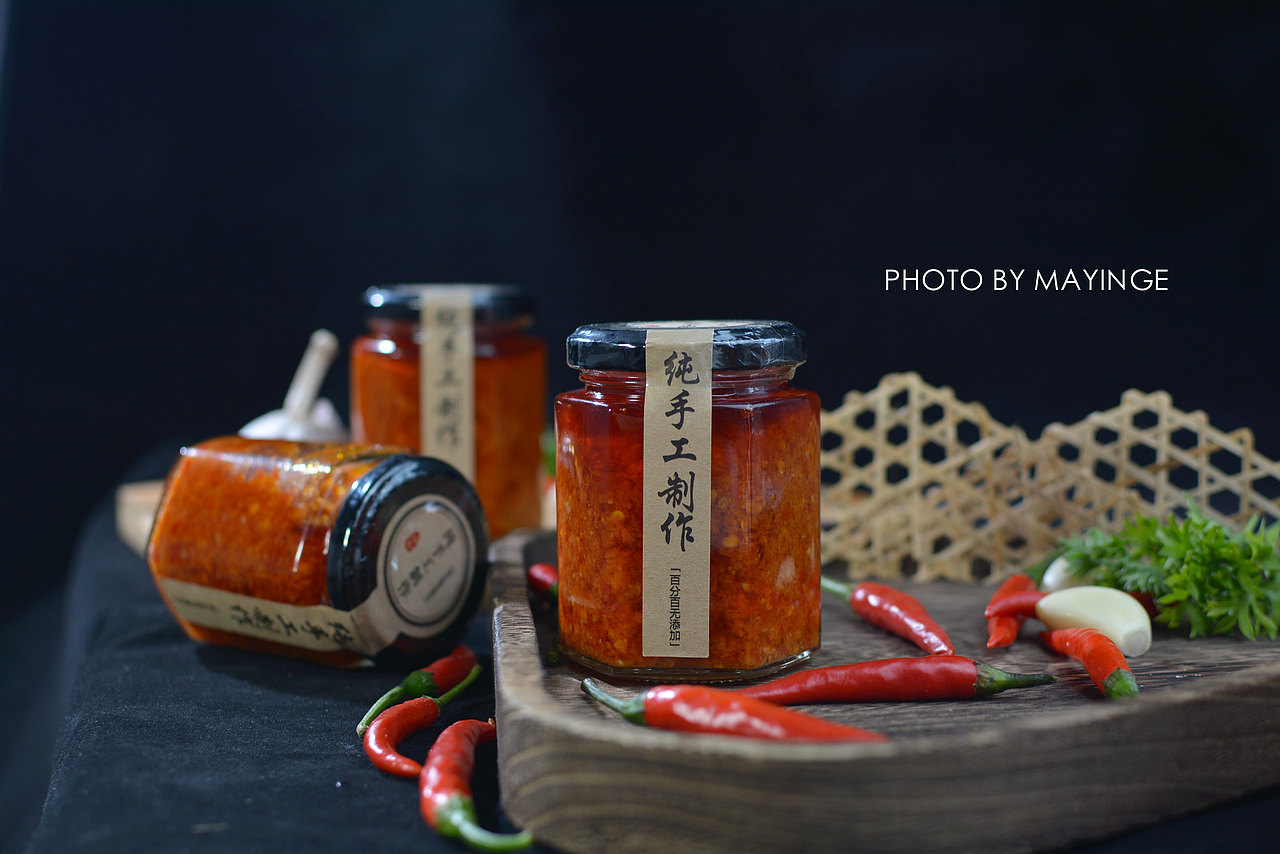 手工辣椒酱拍摄