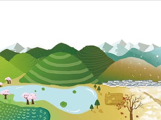 春夏秋冬四季插画（个人主页-ZMzAxNDIwNjA=） - 创作习作 - 站酷设计师峡谷旁的小白菜原创素材 - 站酷ZCOOL