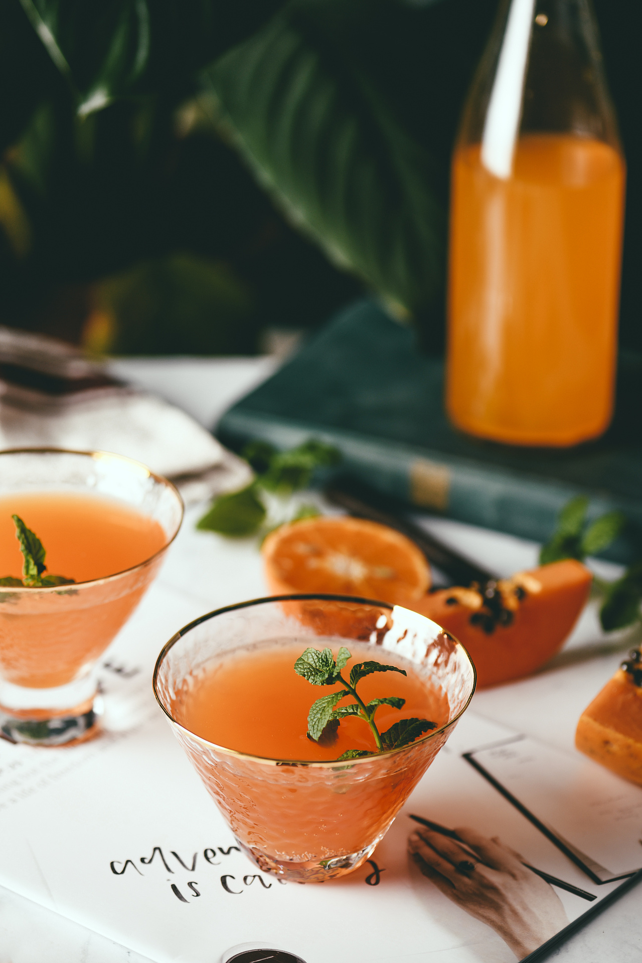 夏日特饮 鲜榨木瓜汁