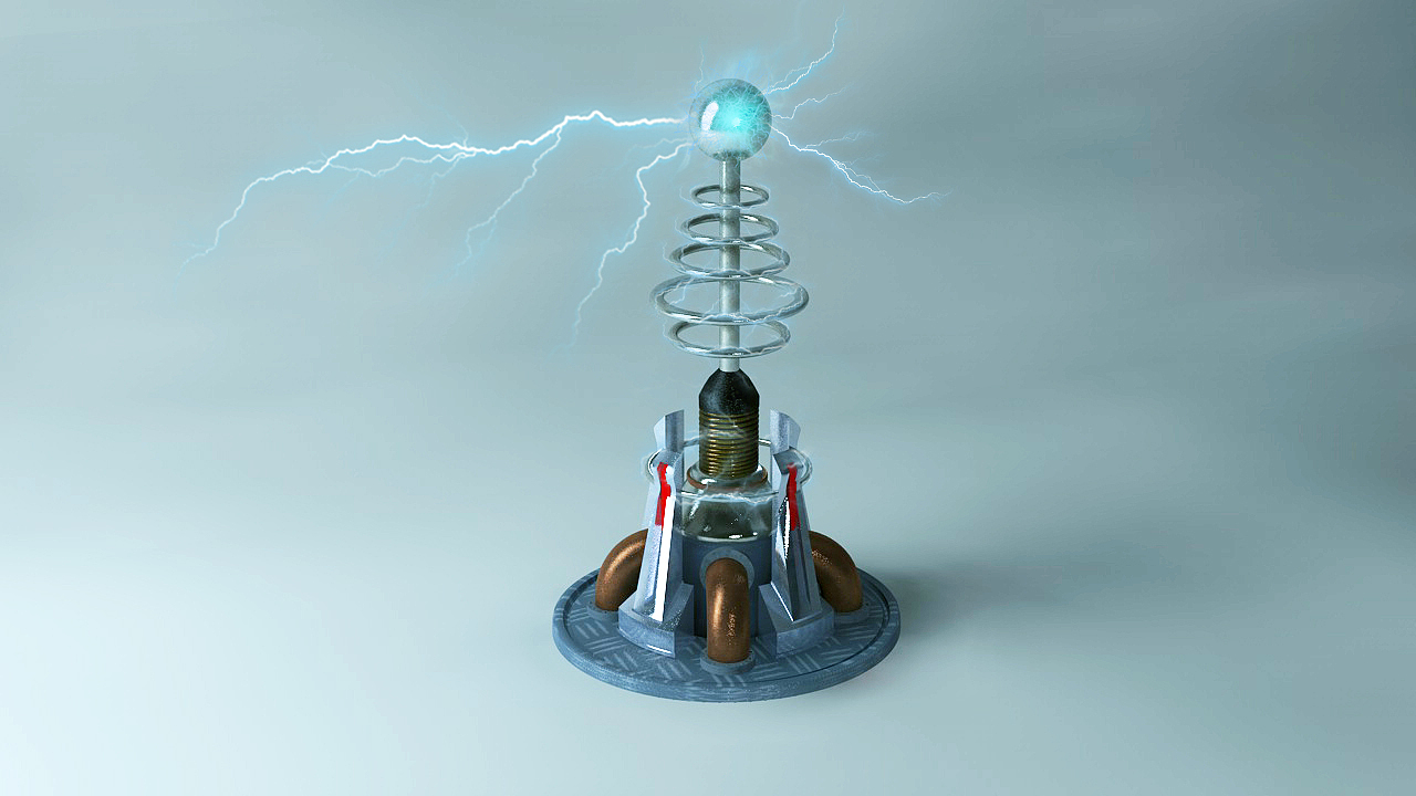 c4d — 红色警戒之磁暴线圈(特斯拉线圈)