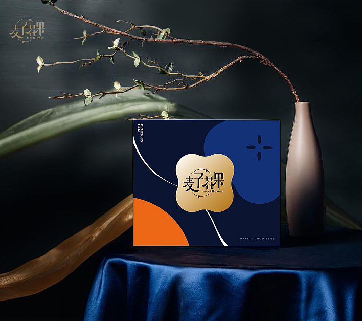 包装设计-麦子花果月饼盒
