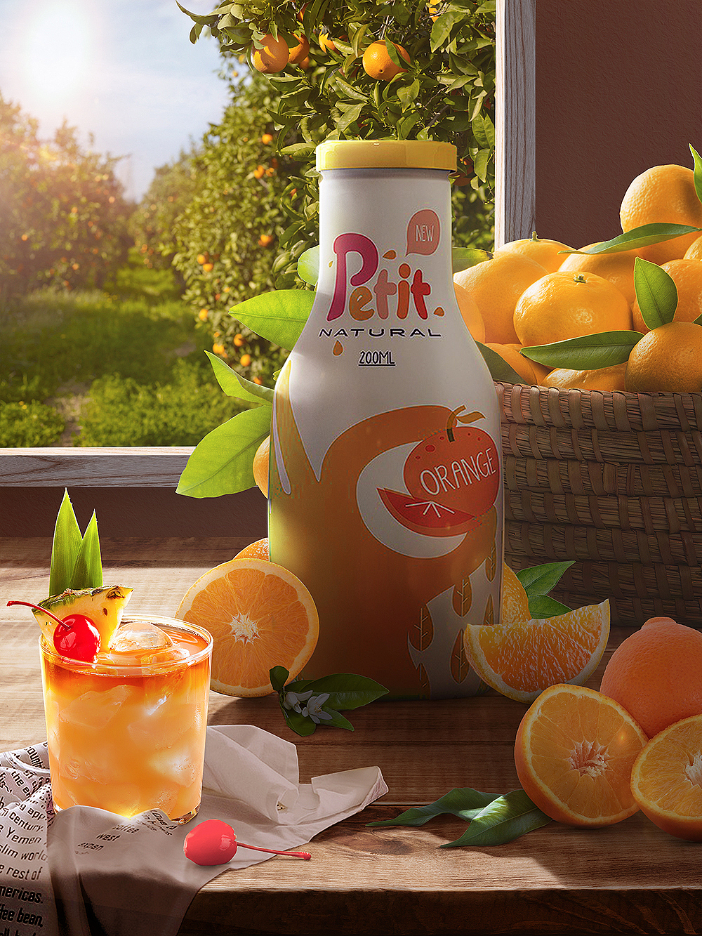 创意合成《果汁海报》