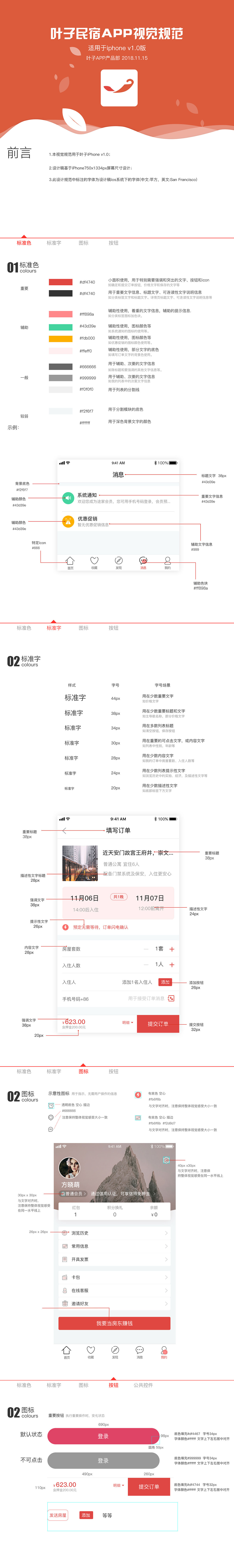 叶子民宿规范说明（图ZMTM3OTExODc2） - 其他UI - 站酷设计师弯月儿101原创素材 - 站酷ZCOOL
