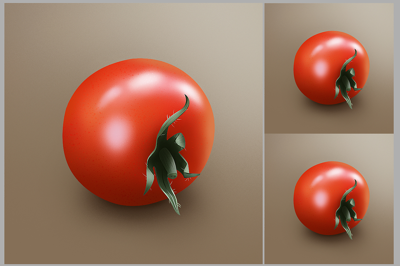 色彩静物写生(水果蔬菜)