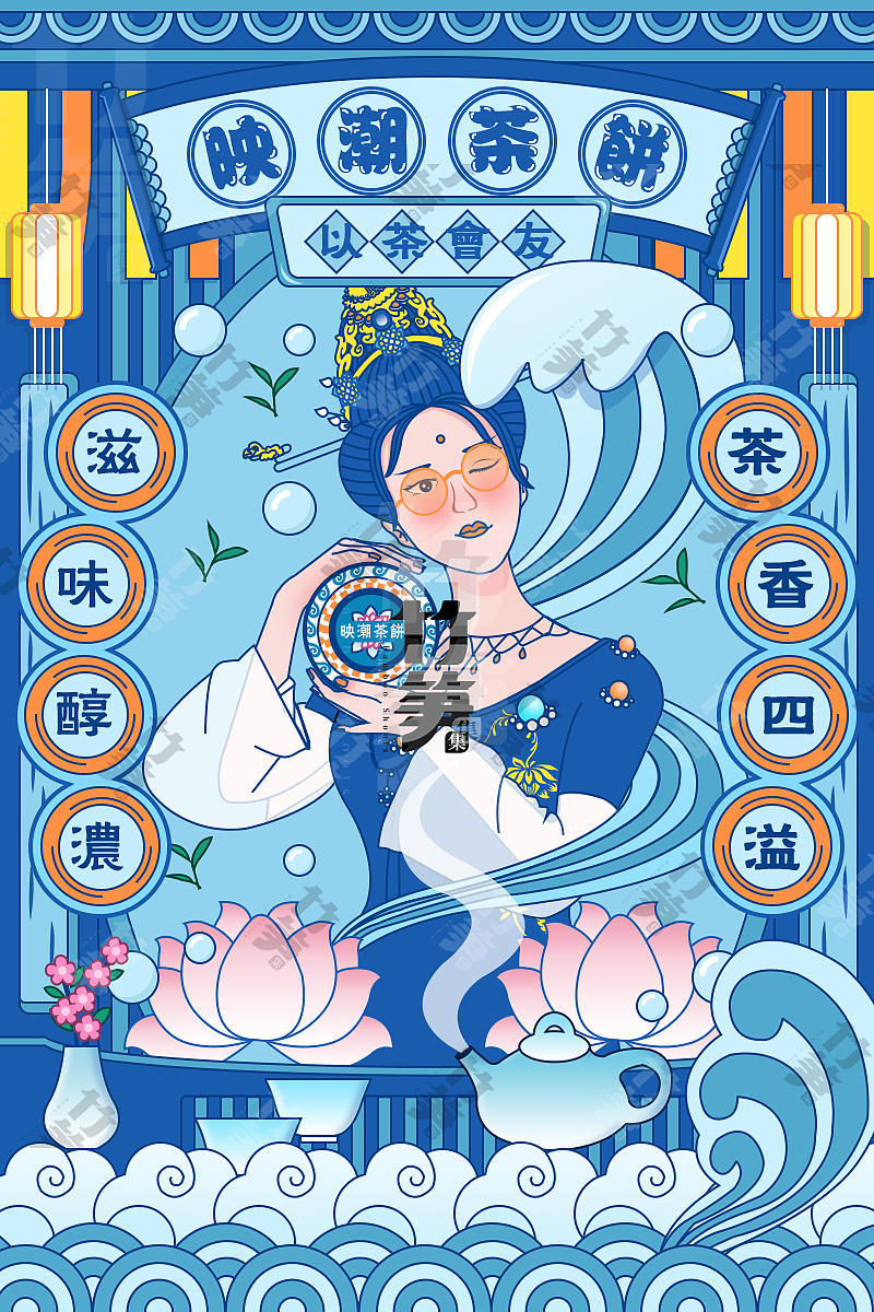 竹笋集91 国潮线性人物插画（图ZMTk5NjY3Nzk2） - 闪屏/壁纸 - 站酷设计师竹笋集原创素材 - 站酷ZCOOL