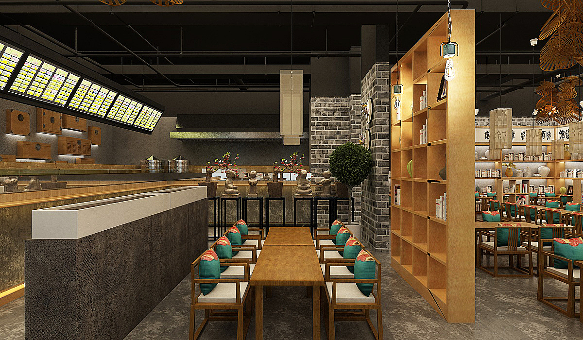 中式面馆店面设计 知味伊麺 店面效果图（图ZMTEzMTkwNjA4） - 建筑设计 - 站酷设计师星空工作室原创素材 - 站酷ZCOOL