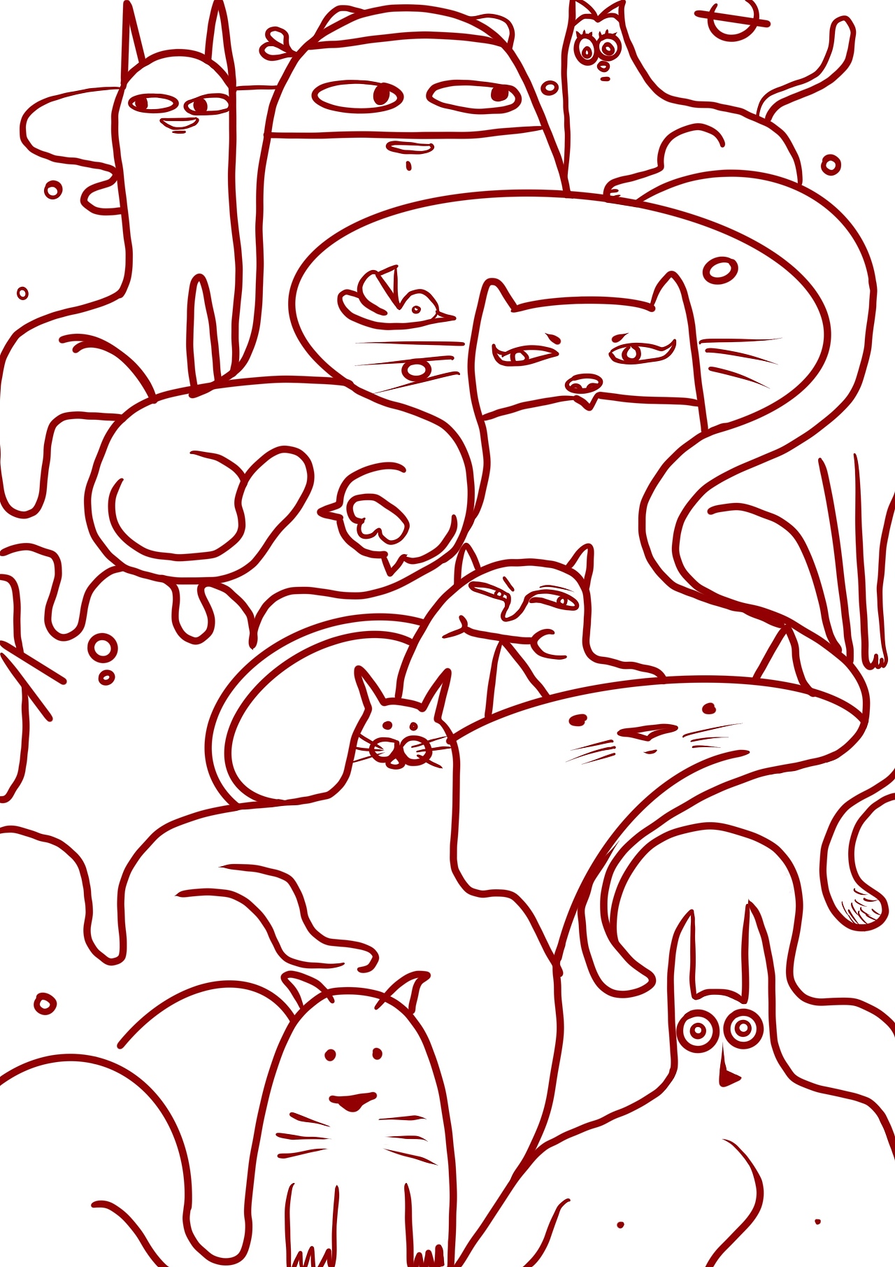 猫咪|平面|图案|smarkone_原创作品-站酷zcool