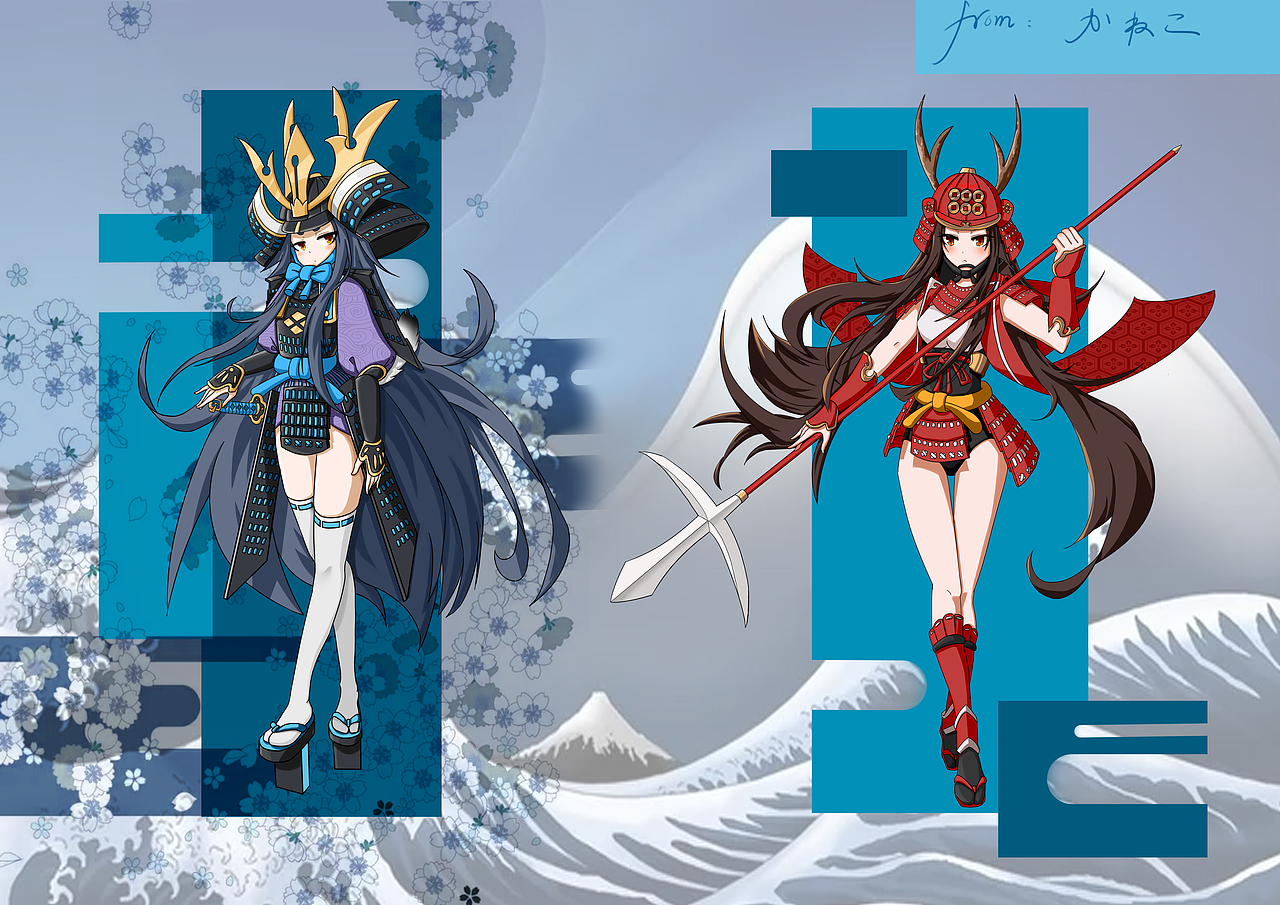 武士立绘|插画|游戏原画|狐狸两千円_原创作品-站酷zcool