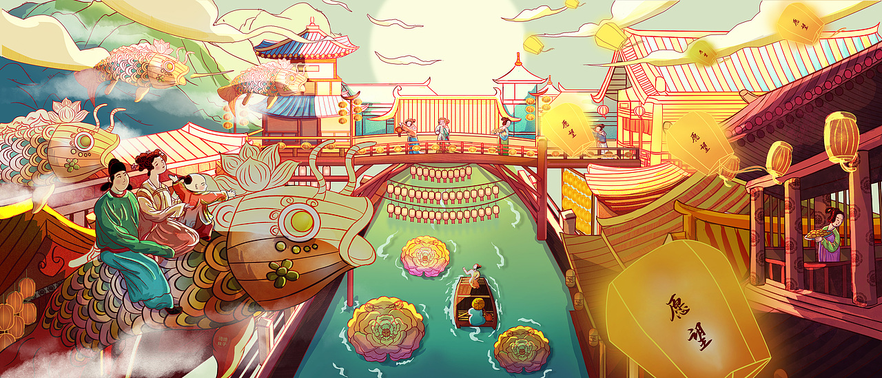 梦回长安城 |打开ULED去旅行（图ZMjg1NjY4MzU2） - 海报 - 站酷设计师木木熹4原创素材 - 站酷ZCOOL