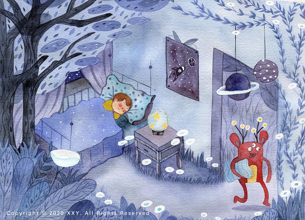 宅在家（图ZMjExODQxNDY0） - 儿童插画 - 站酷设计师XXY晓晓云原创素材 - 站酷ZCOOL