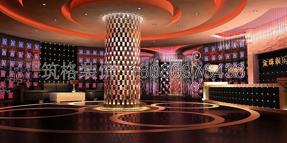 金郎娱乐会所-重庆KTV设计案例-重庆KTV装修-KTV怎么设计更吸引顾客【筑格装饰】
