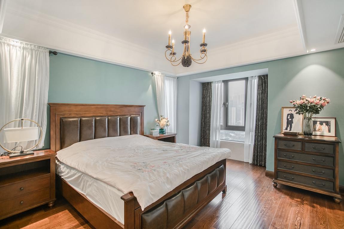 美的家装饰 北岸江山 美式风格全案设计 卧室装修设计