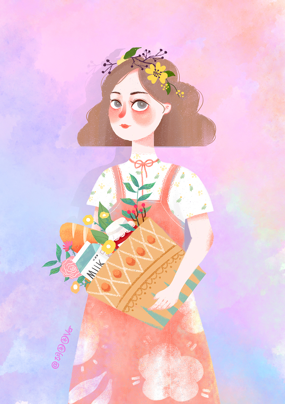 插画 | 女孩子（图ZMTYxMDU1MjU2） - 商业插画 - 站酷设计师胡图图哦原创素材 - 站酷ZCOOL