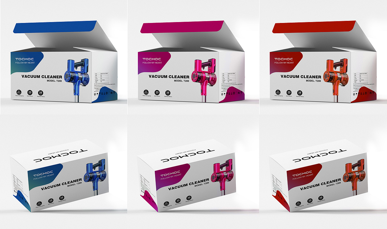 亚马逊【吸尘器彩盒】|平面|包装|大白兔不黏牙yaya_原创作品-站酷