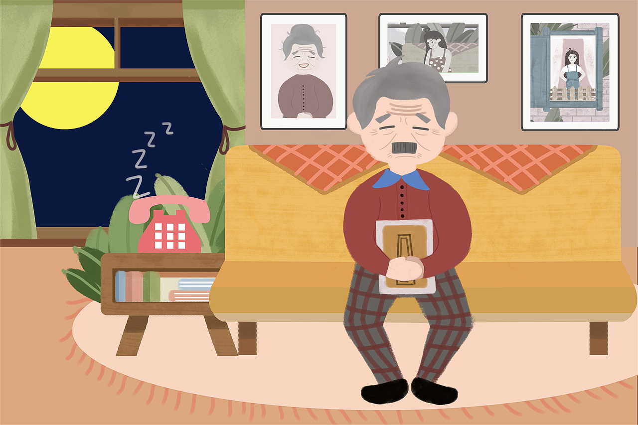 空巢老人（图ZMTU1NTEwNjY4） - 创作习作 - 站酷设计师ArielZ原创素材 - 站酷ZCOOL