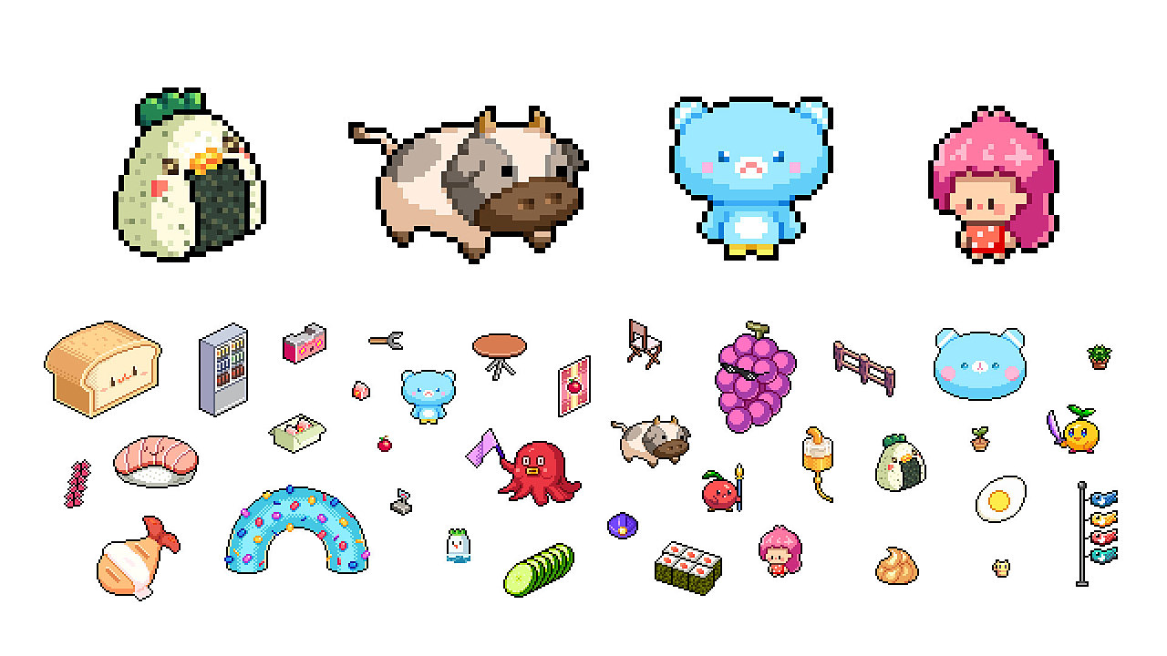 便当当小伙伴 像素画