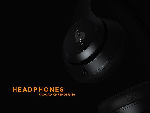头戴耳机产品渲染