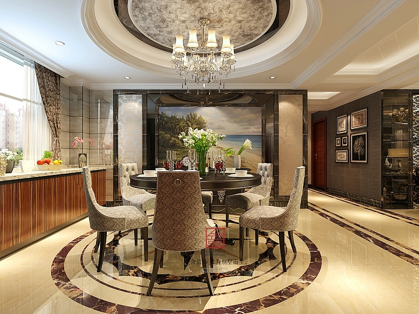 金舍装饰-保利花园154平米装修效果图-港式风格-四居室装修