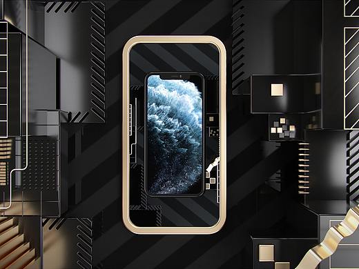 C4D iPhone 11 Pro手机（临摹案例）