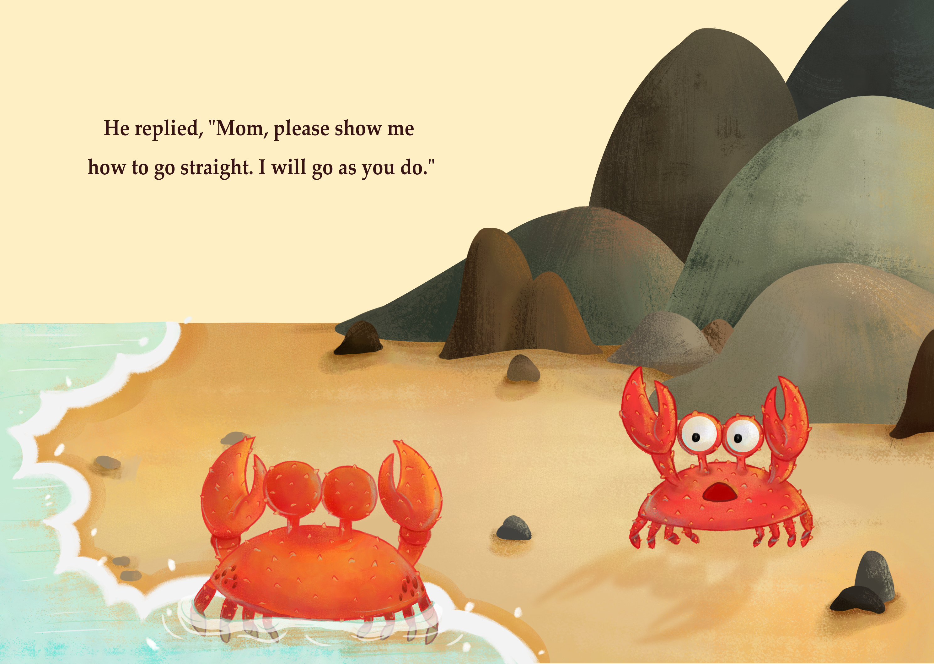 给大人讲故事的绘本——1笨拙的螃蟹 - 极典美育