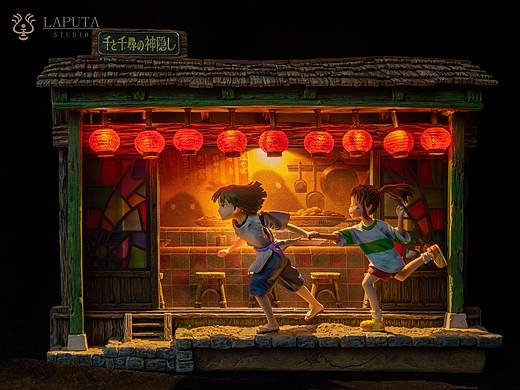 宫崎骏画廊系列第四弹-千与千寻-白龙与小千