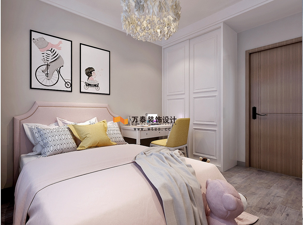 济南万泰装饰绿地新里城127平现代简约装修案例