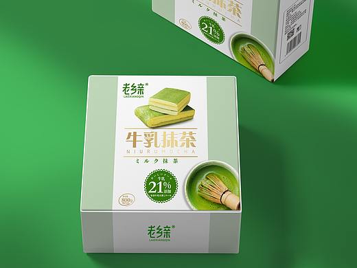 牛乳抹茶蛋糕 包装设计