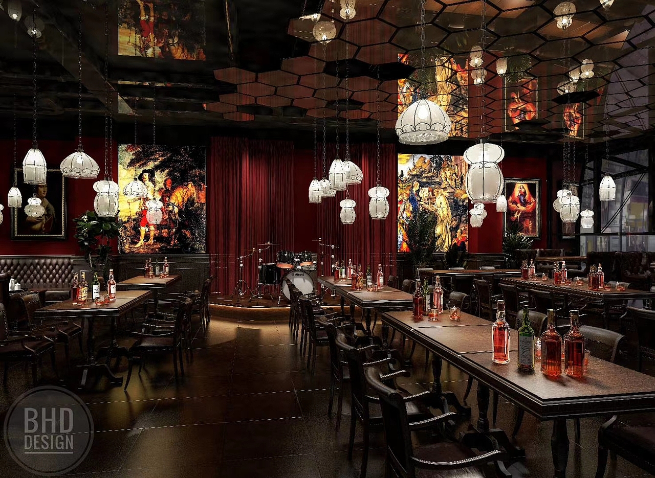 贵阳I'M HERE 美式酒馆 /BHD出品（图ZMjQzNDcxNTky） - 家装设计 - 站酷设计师山合商业空间设计原创素材 - 站酷ZCOOL