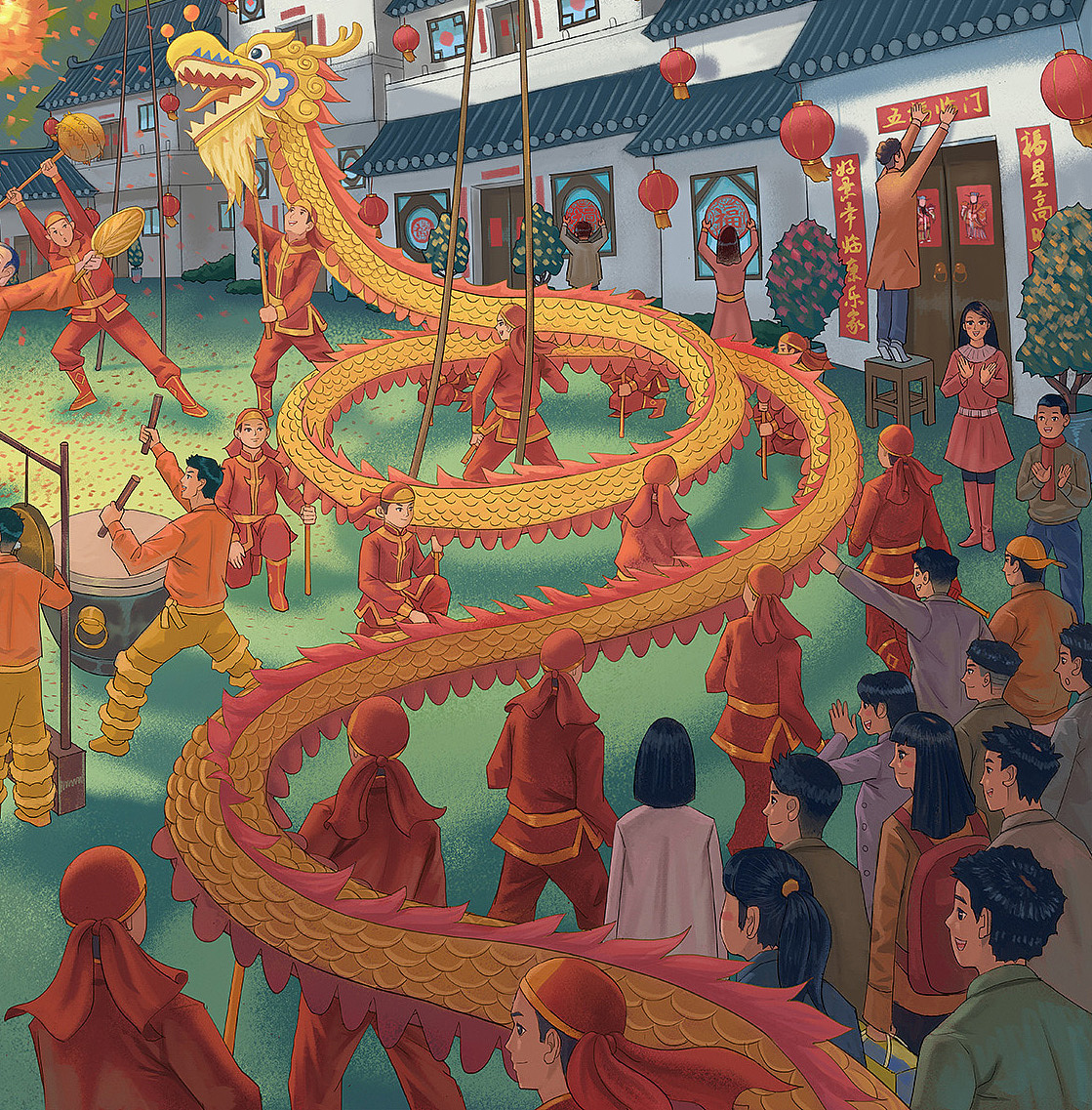 海澜之家2019春节系列插画