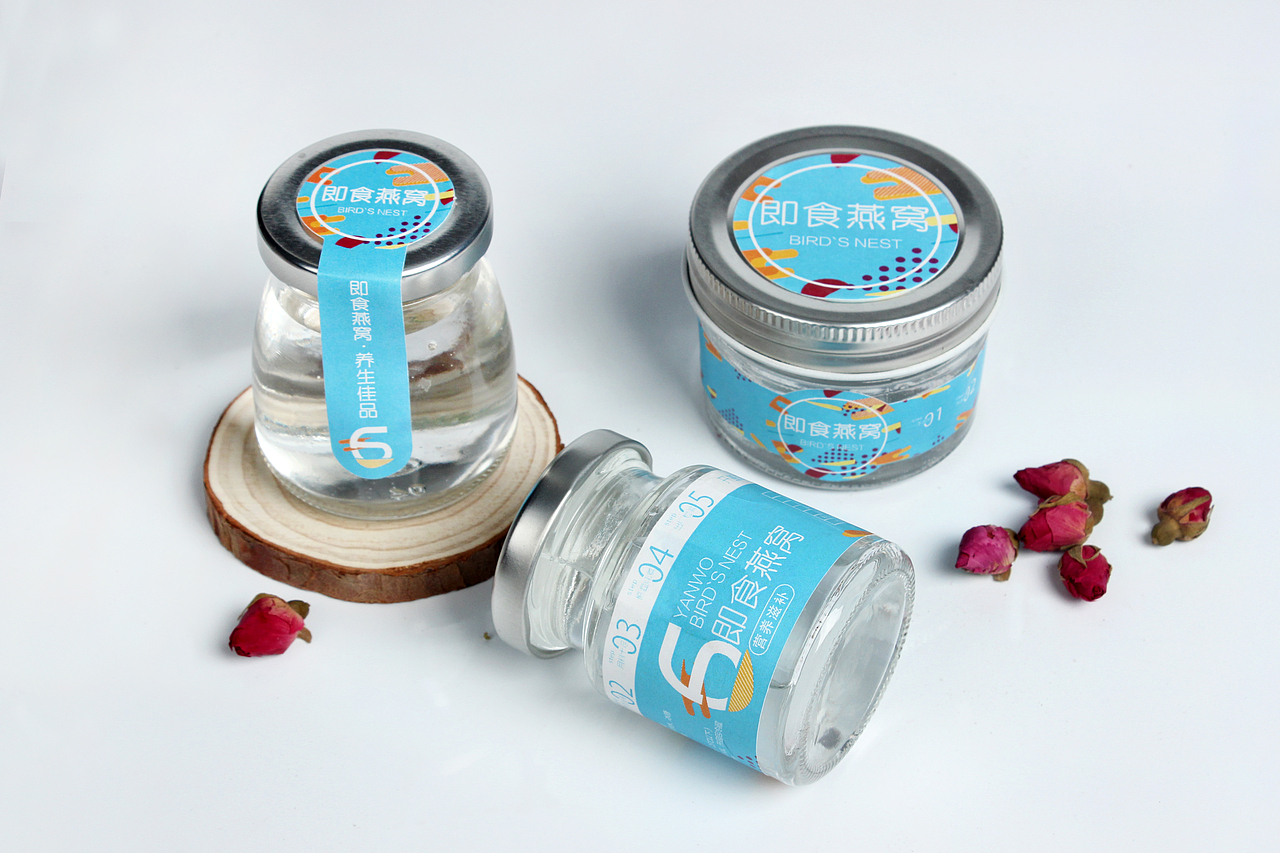 即食燕窝 6部曲 蓝标签系列瓶贴（图ZMTE4MTQyNzE2） - 包装 - 站酷设计师宸美包装原创素材 - 站酷ZCOOL