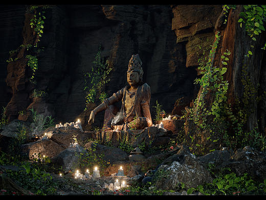 佛說(shuō)一切皆為虛幻（個(gè)人主頁(yè)-ZNTQ0ODcyNTI=） - 場(chǎng)景 - 站酷設(shè)計(jì)師齁咸的魚(yú)原創(chuàng)素材 - 站酷ZCOOL