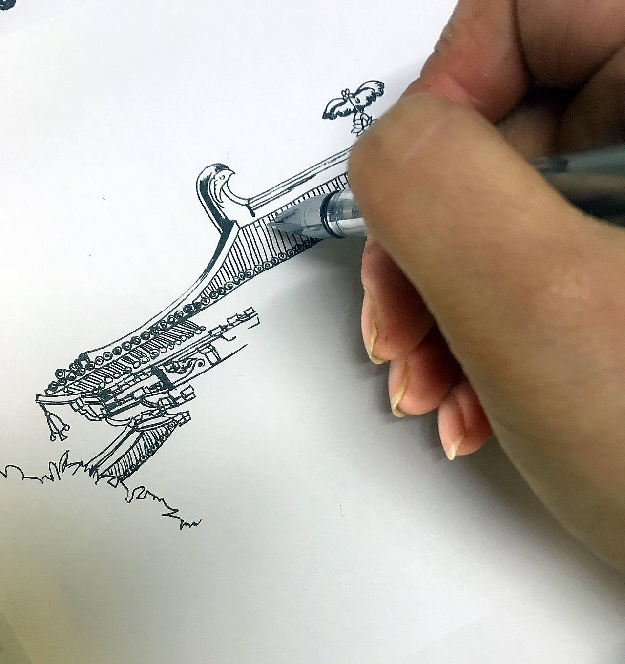 吃完晚饭画一张