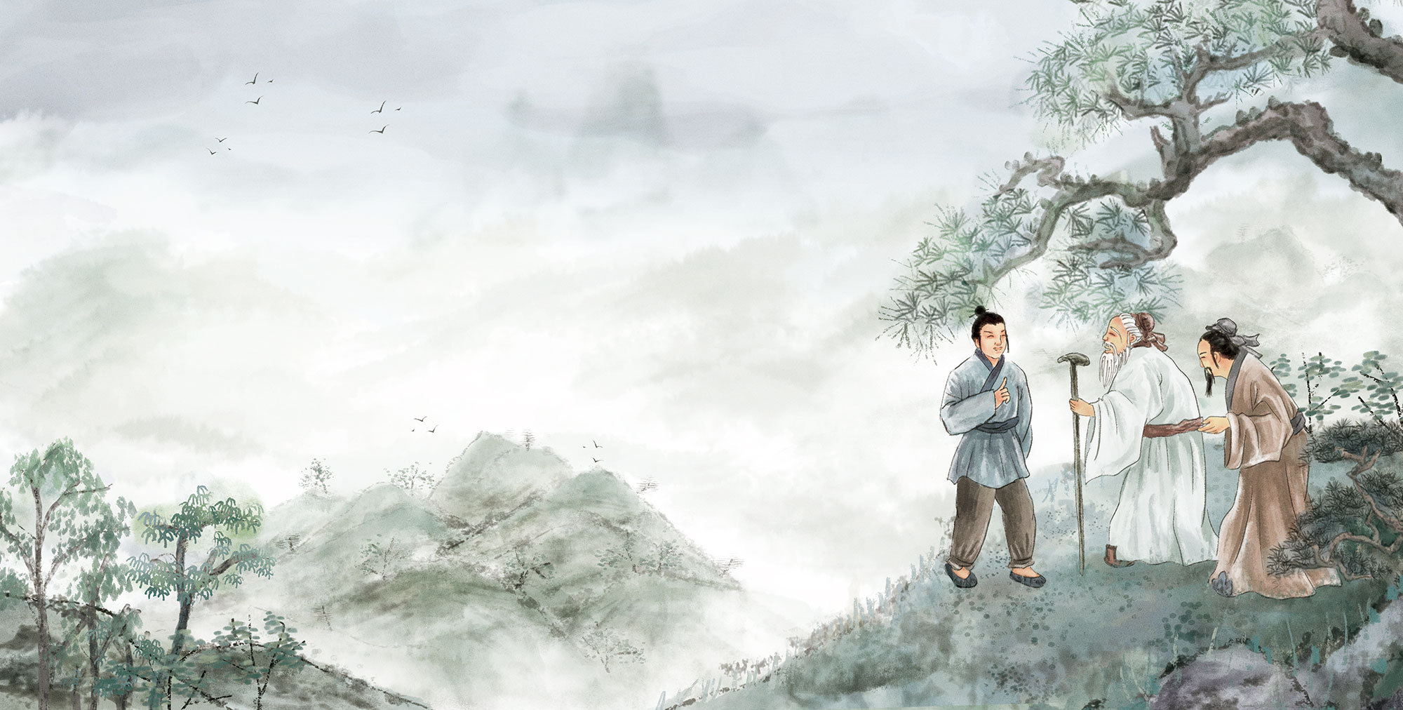 版绘水墨画《小古文-我的第一套部编版文言文背诵书》