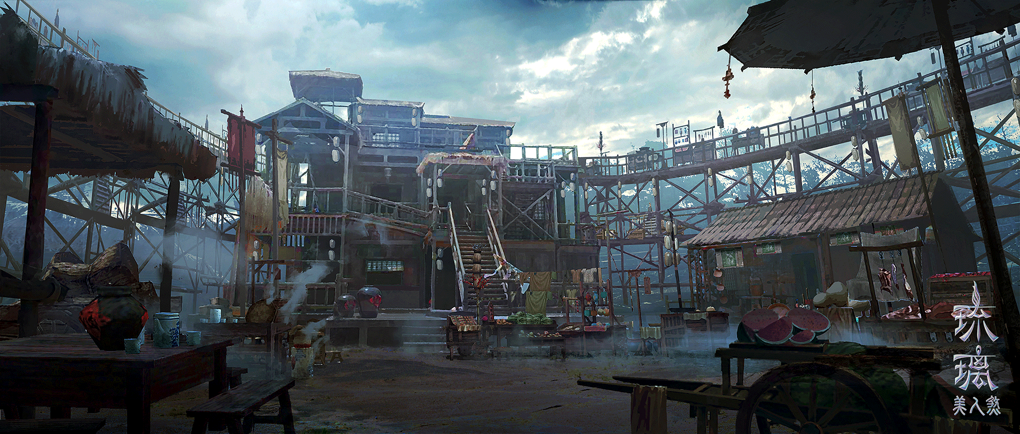 网剧《琉璃》场景 概念图（图ZMjc4NTE0MDg4） - 概念设定 - 站酷设计师原浩杰HJ原创素材 - 站酷ZCOOL