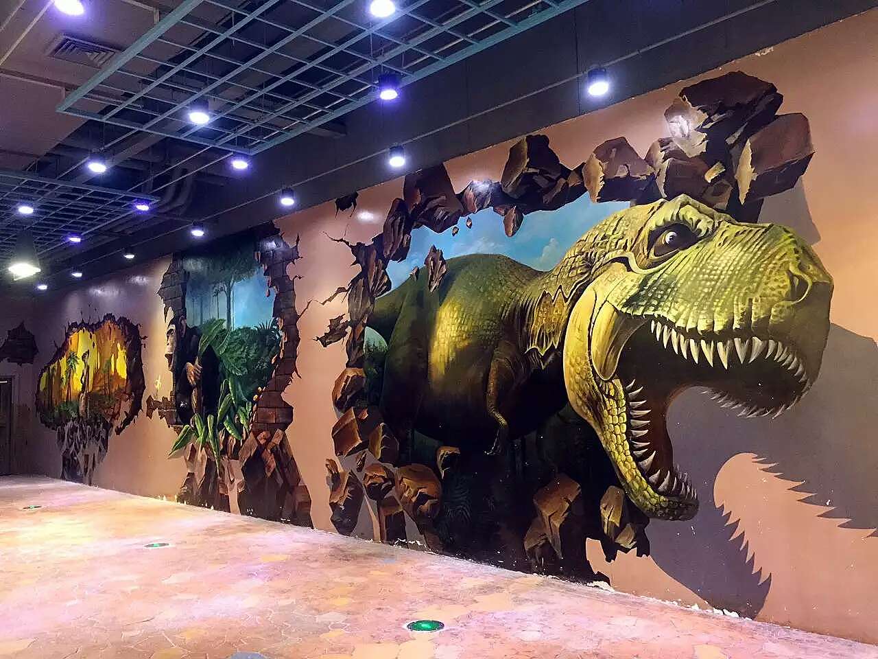 室内3d立体墙绘