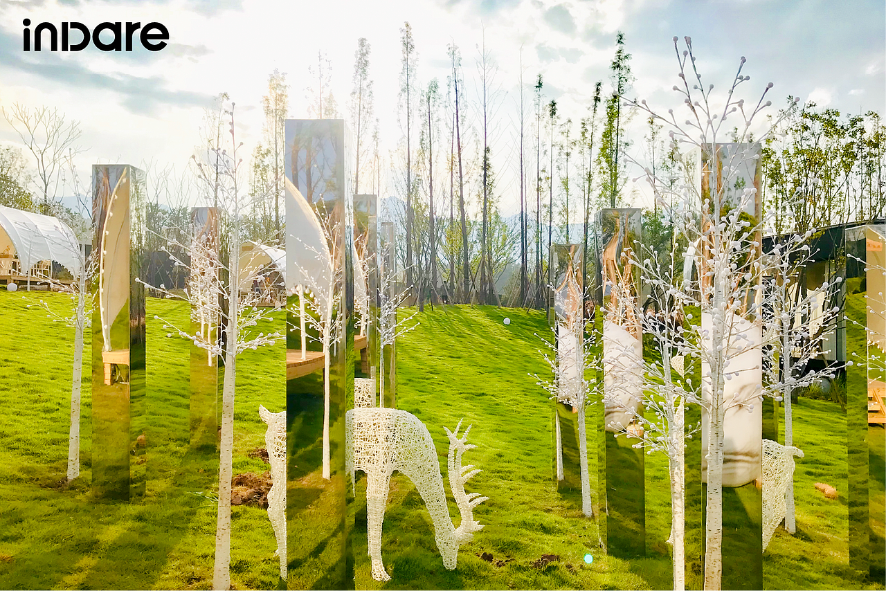 重庆融创 x inDare | 镜山月楼盘营销中心营地景观