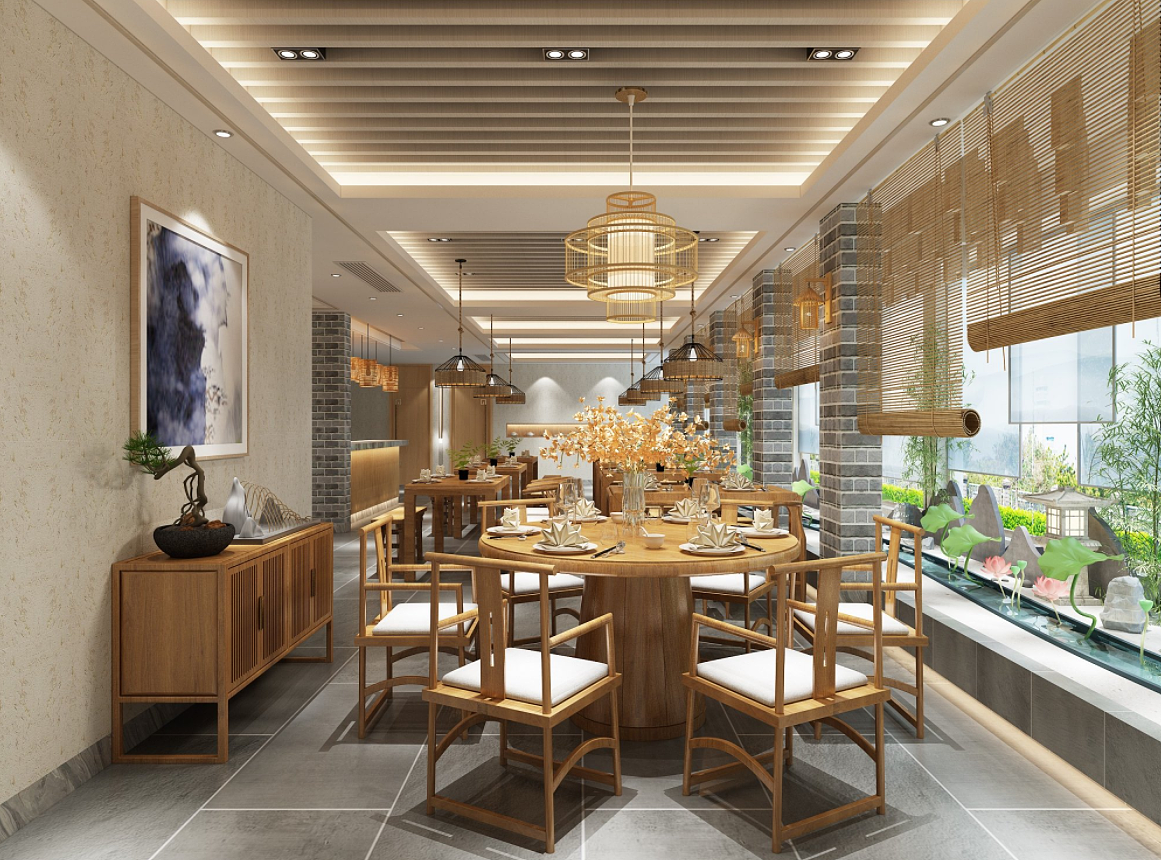 新中式餐厅~（图ZMjUxNzIyNDYw） - 酒店餐饮设计 - 站酷设计师苏梦琪呀原创素材 - 站酷ZCOOL