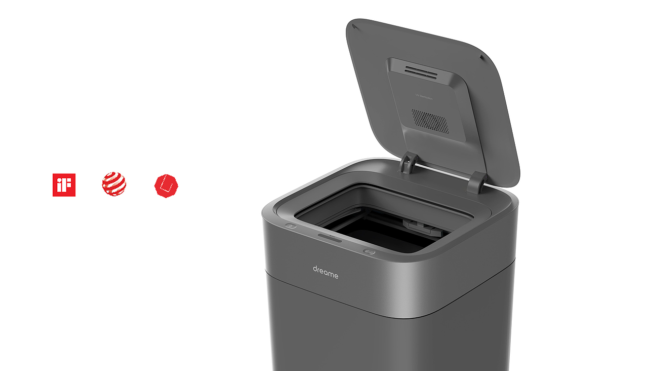 bacteriostatic automatic trash bin