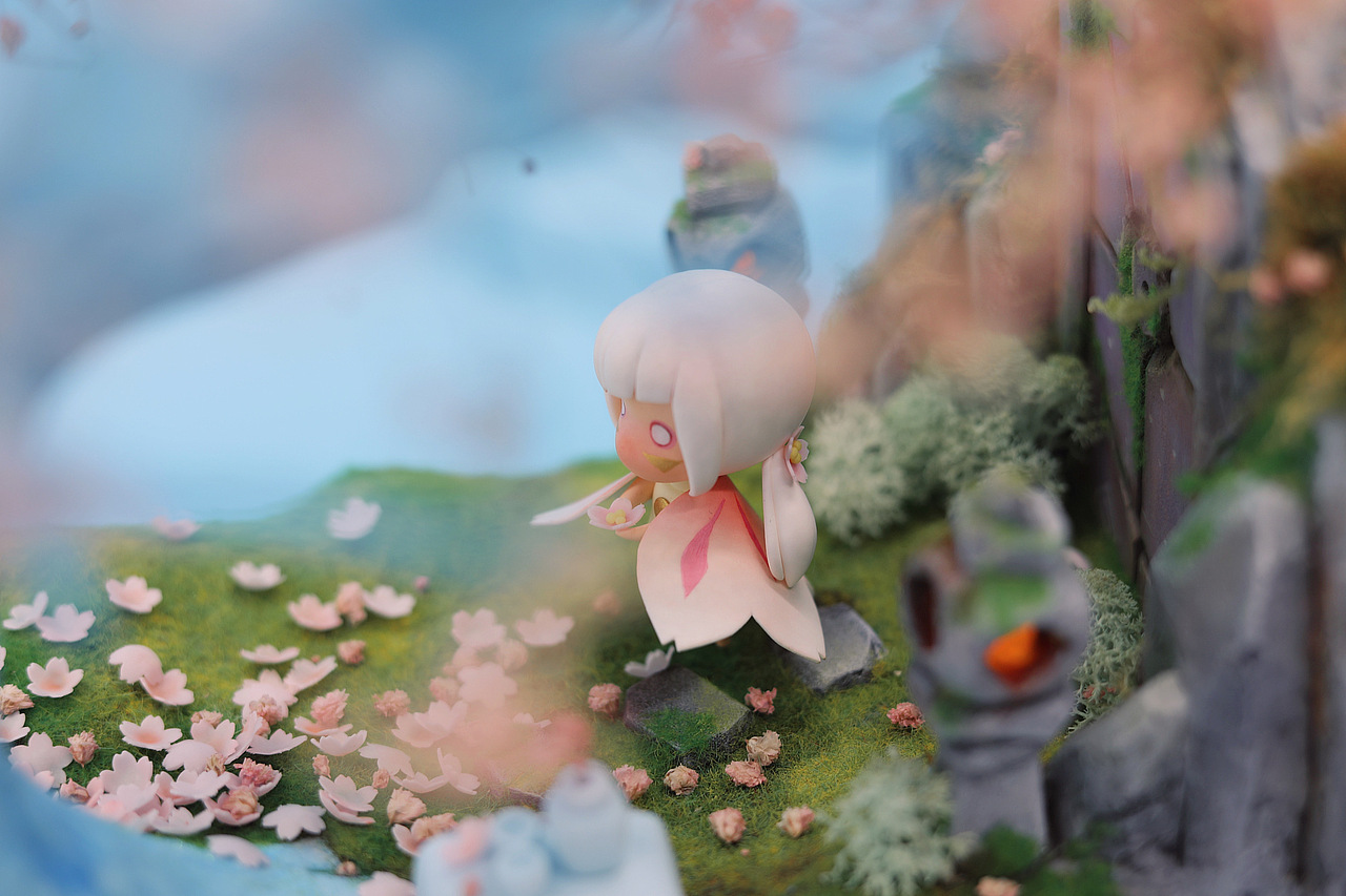 【粘土自制】花憩节，用秒速五厘米的方式打开光遇（图ZMjUxMzIwNTEy） - 手办/模玩 - 站酷设计师小鳄鱼cayman酱原创素材 - 站酷ZCOOL