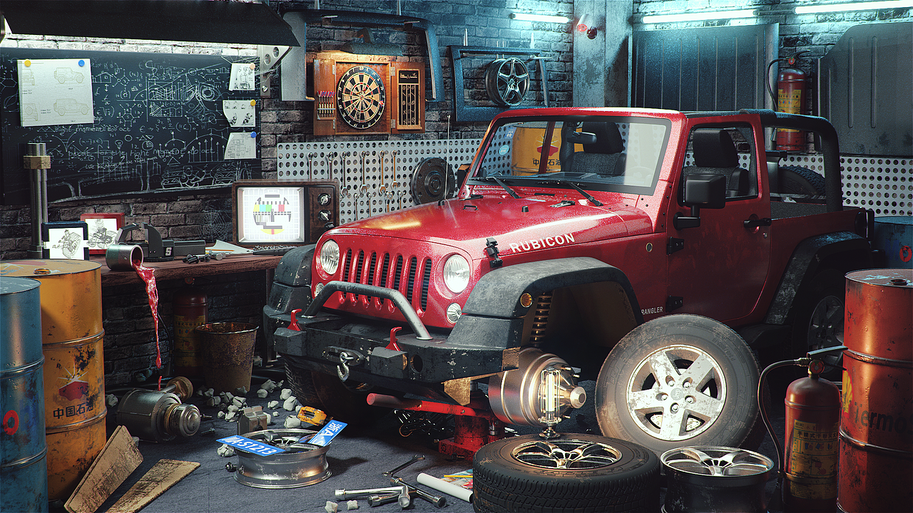 车库（图ZMTA0MjA0NzU2） - 场景 - 站酷设计师ihdt上海映速原创素材 - 站酷ZCOOL