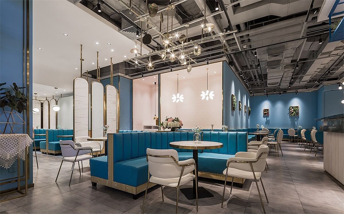 郑州花木莉主题西餐厅装修公司设计案例（图ZMjQ4MTQxMTcy） - 酒店餐饮设计 - 站酷设计师金博大装饰原创素材 - 站酷ZCOOL