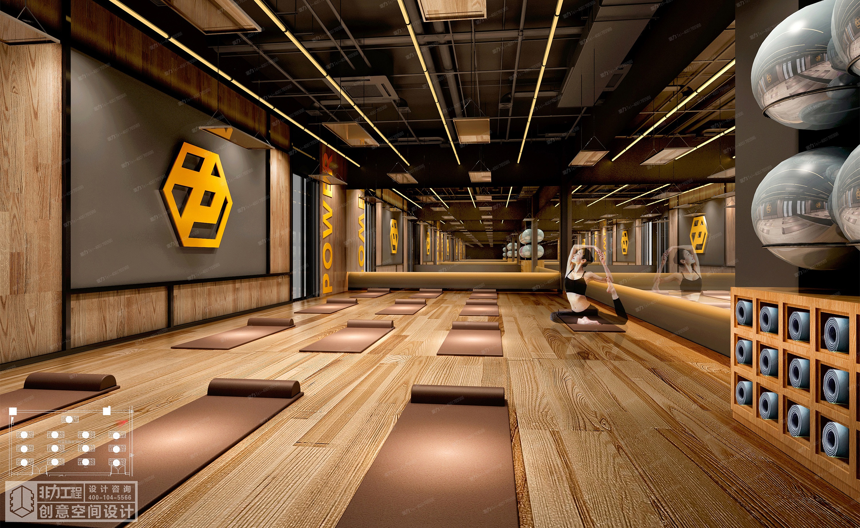 【非力】力拓健身长治店|空间|室内设计|非力一商业空间 - 原创作品