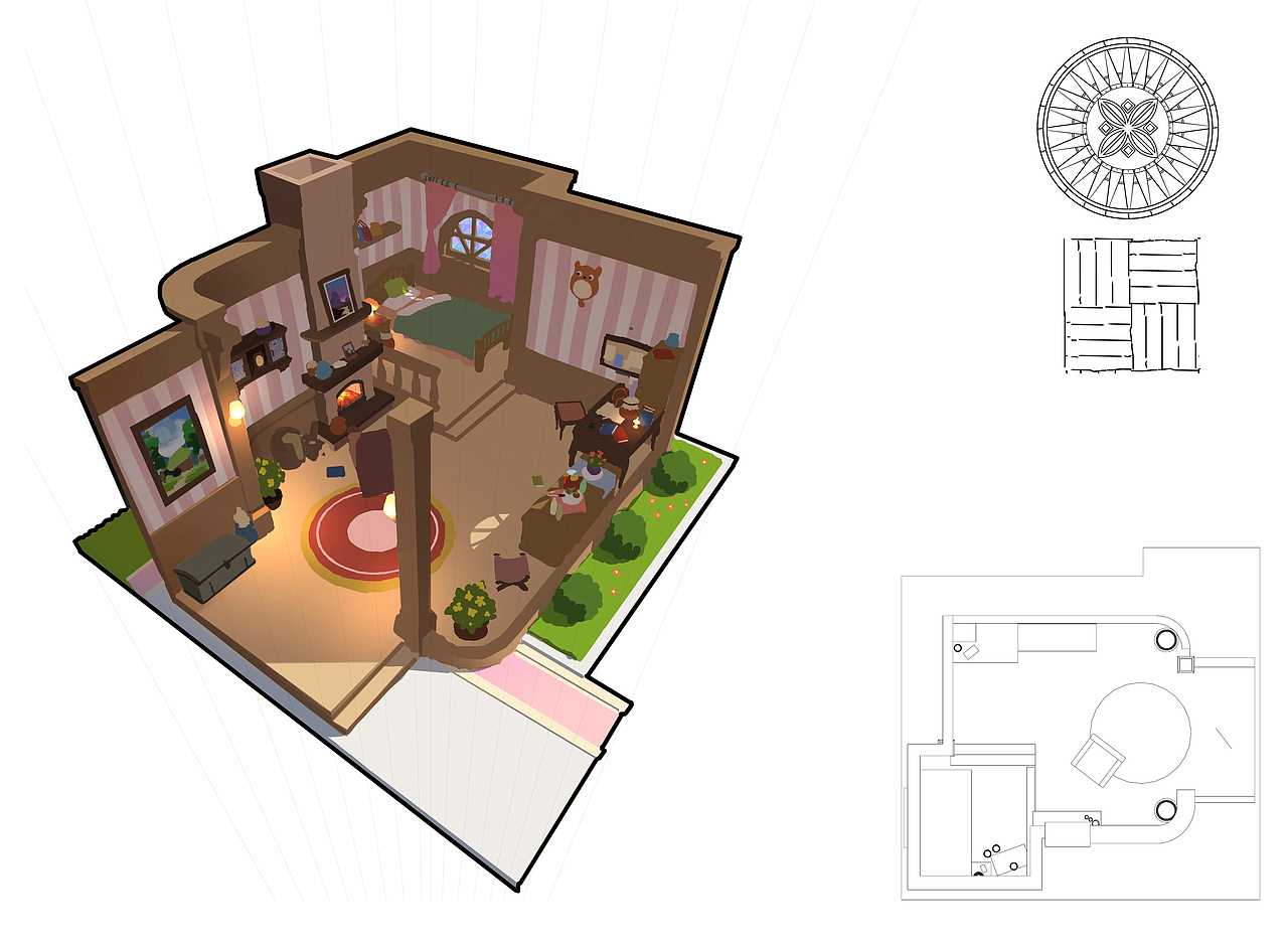 粉粉的室内建筑设计