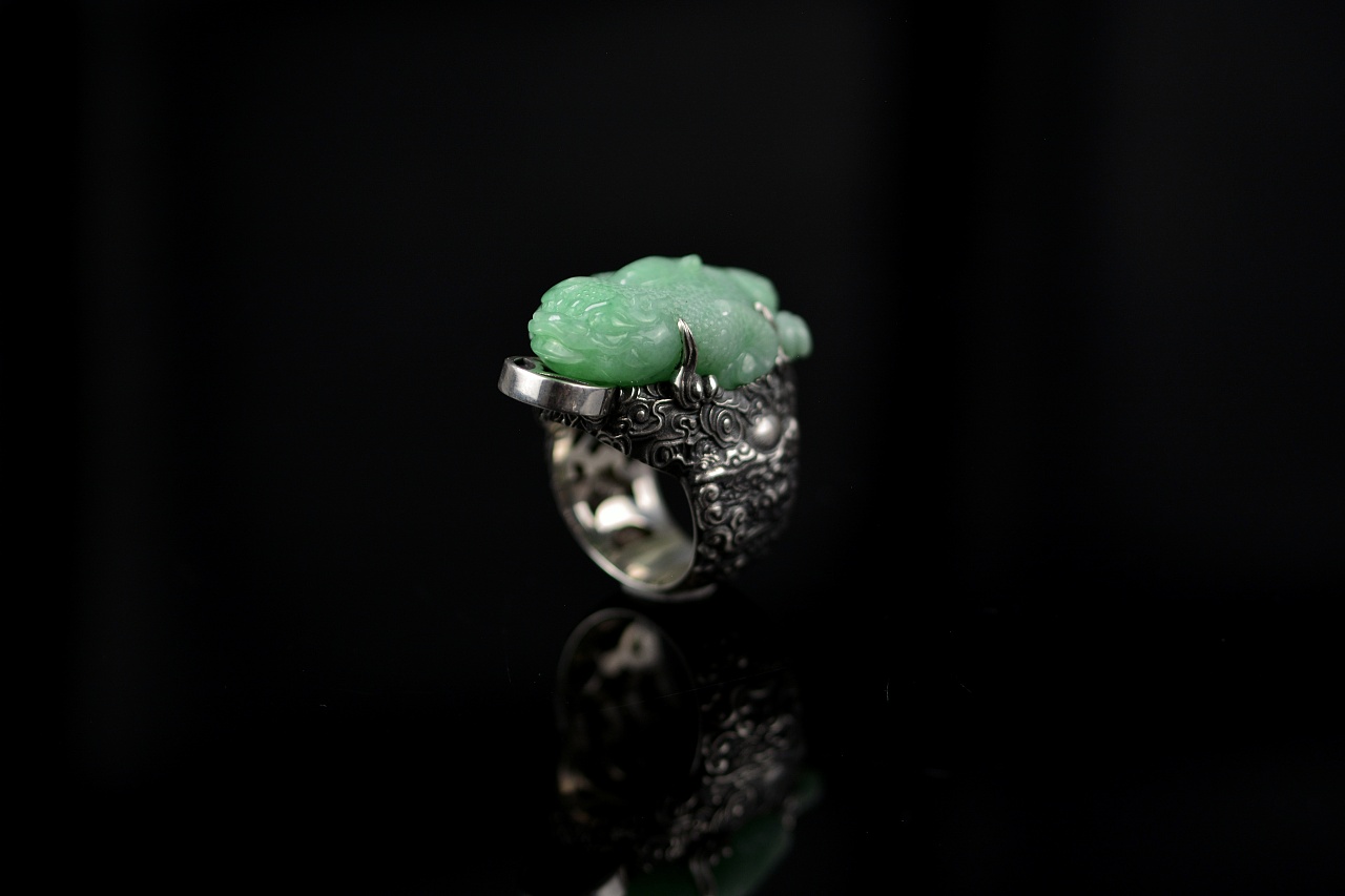 设计师作品|翡翠金蟾戒指|手工艺|首饰设计|天使原创珠宝设计 - 原创