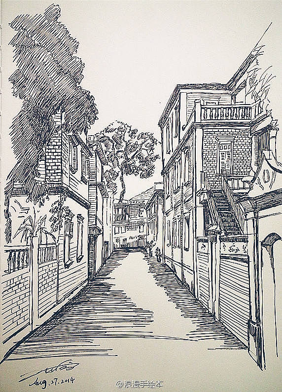 厦门和鼓浪屿的风景建筑速写