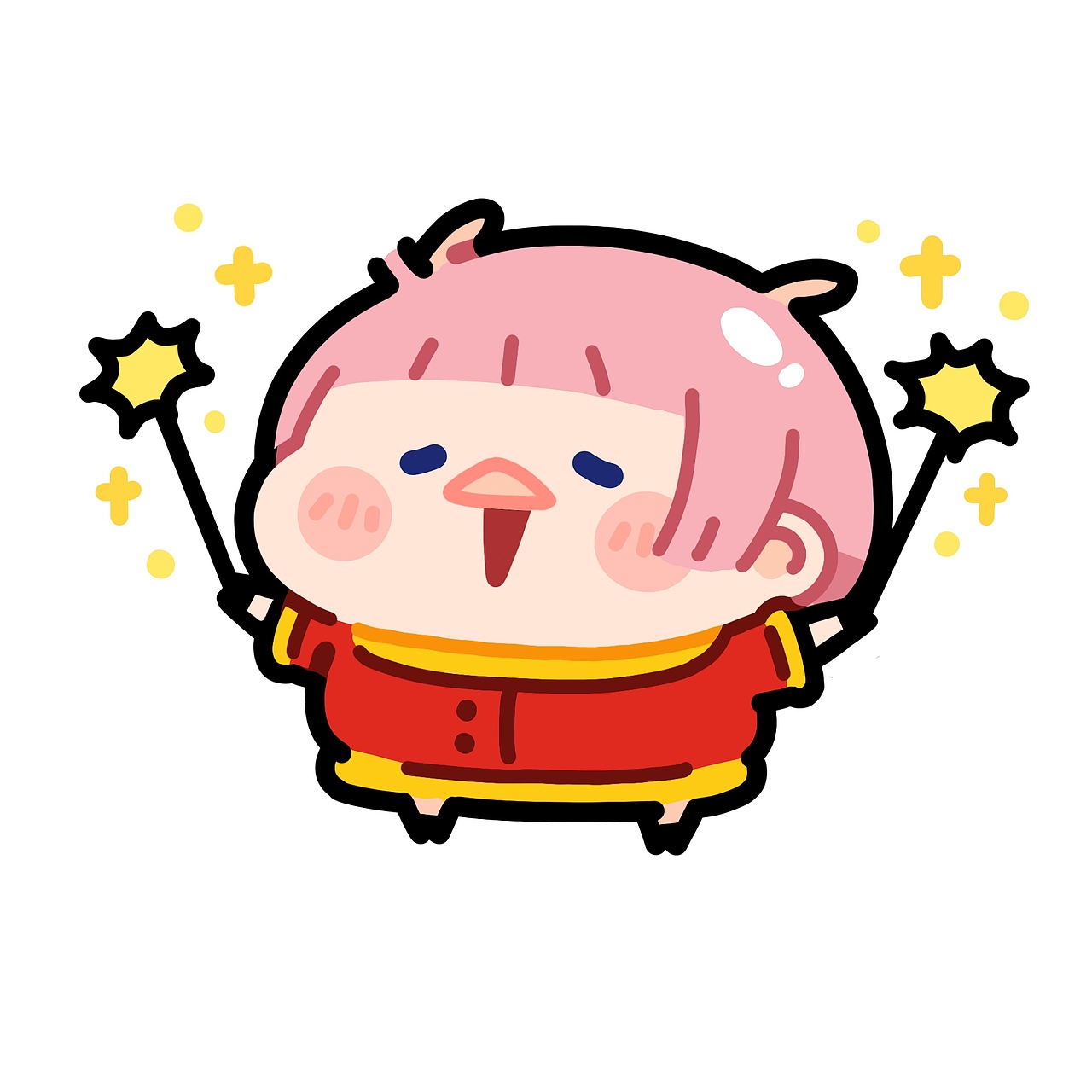 猪猪女孩桃居居新年系列表情